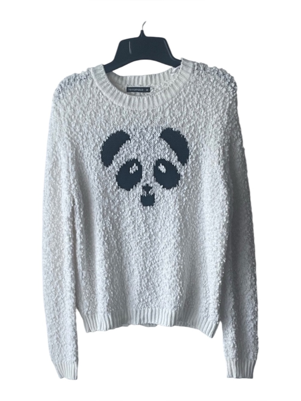 Chic White Panda Sweater